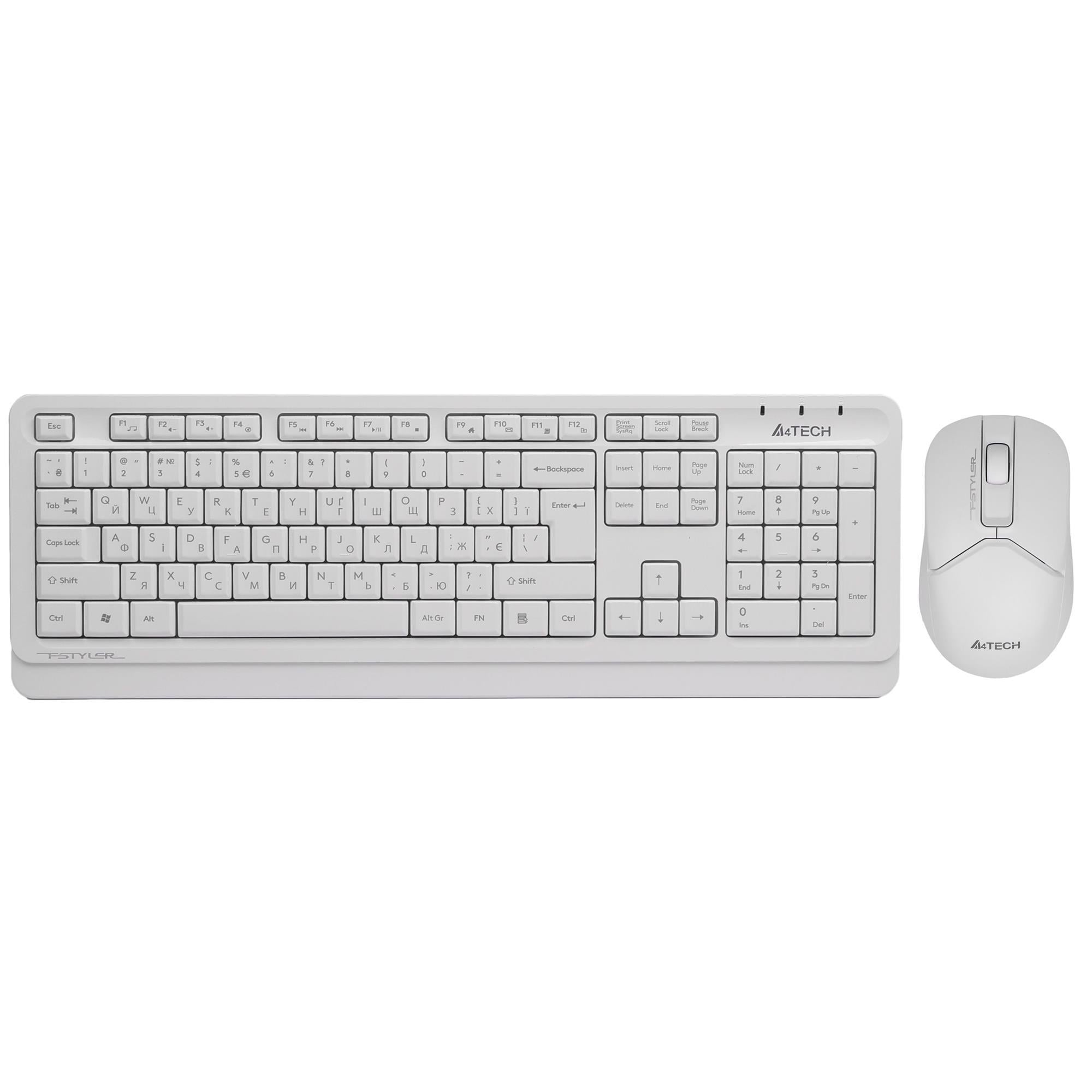 Комплект клавиатура и мышь беспроводной A4Tech FG1012 2,4 гГц White (FG1012 White)