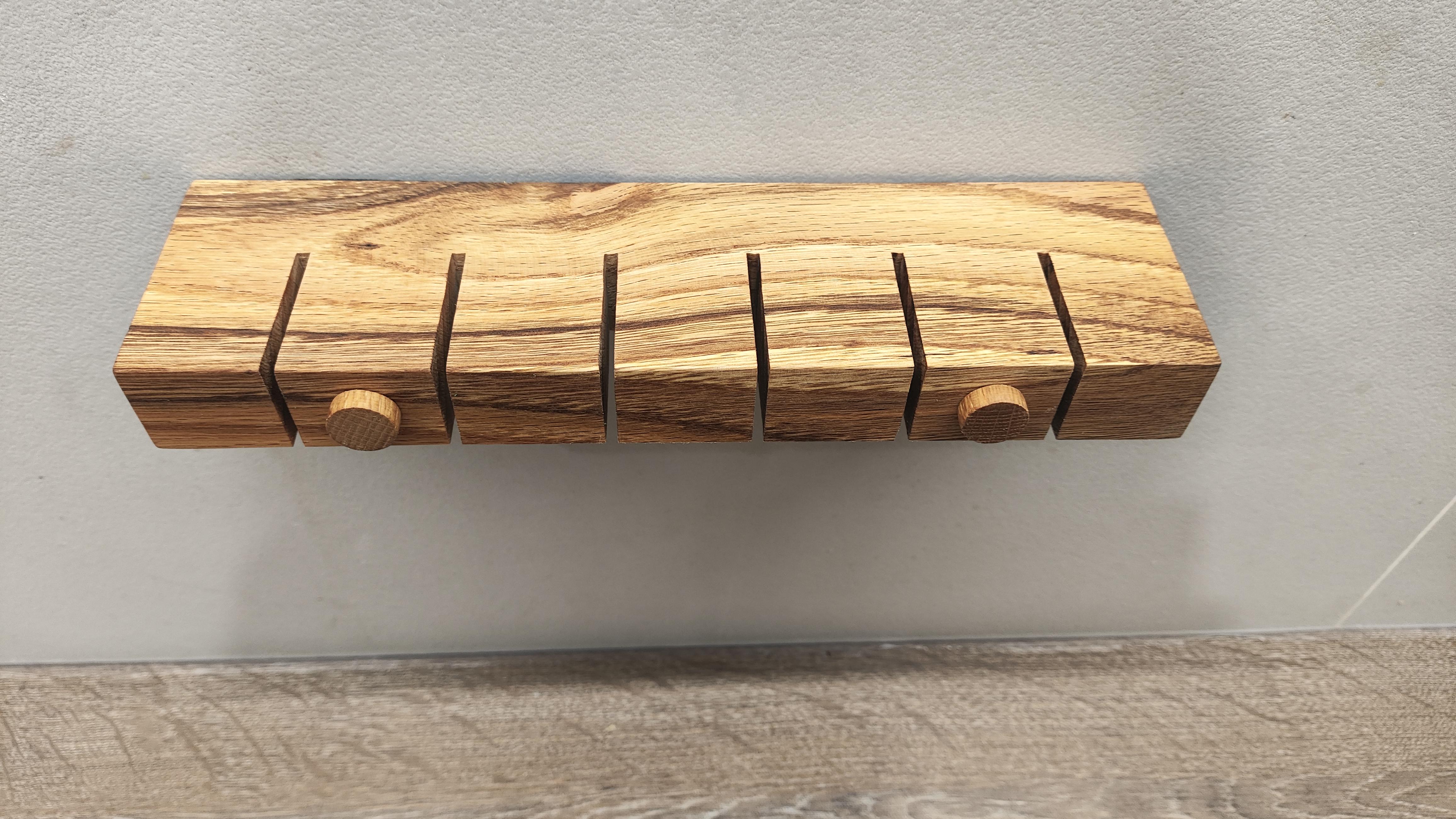 Подставка для ножей деревянная 24х7х3 см Темный дуб (25183323) - фото 5 Подставка для ножей деревянная 24х7х3 см Темный дуб (25183323) - фото 5