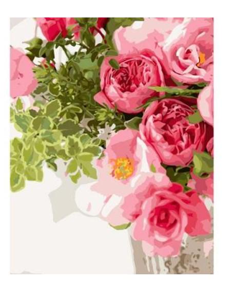 Картина по номерам Strateg Цветы Свежий букет пионов 40х50 см в термопакете (VA-3317-mt)