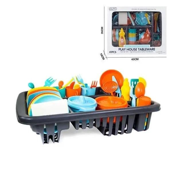 Ігровий набір Guyi Play House Tableware Дитячий сервіз на 4 особи 41 елемент (G_1967107_G-A118) - фото 4 Ігровий набір Guyi Play House Tableware Дитячий сервіз на 4 особи 41 елемент (G_1967107_G-A118) - фото 4