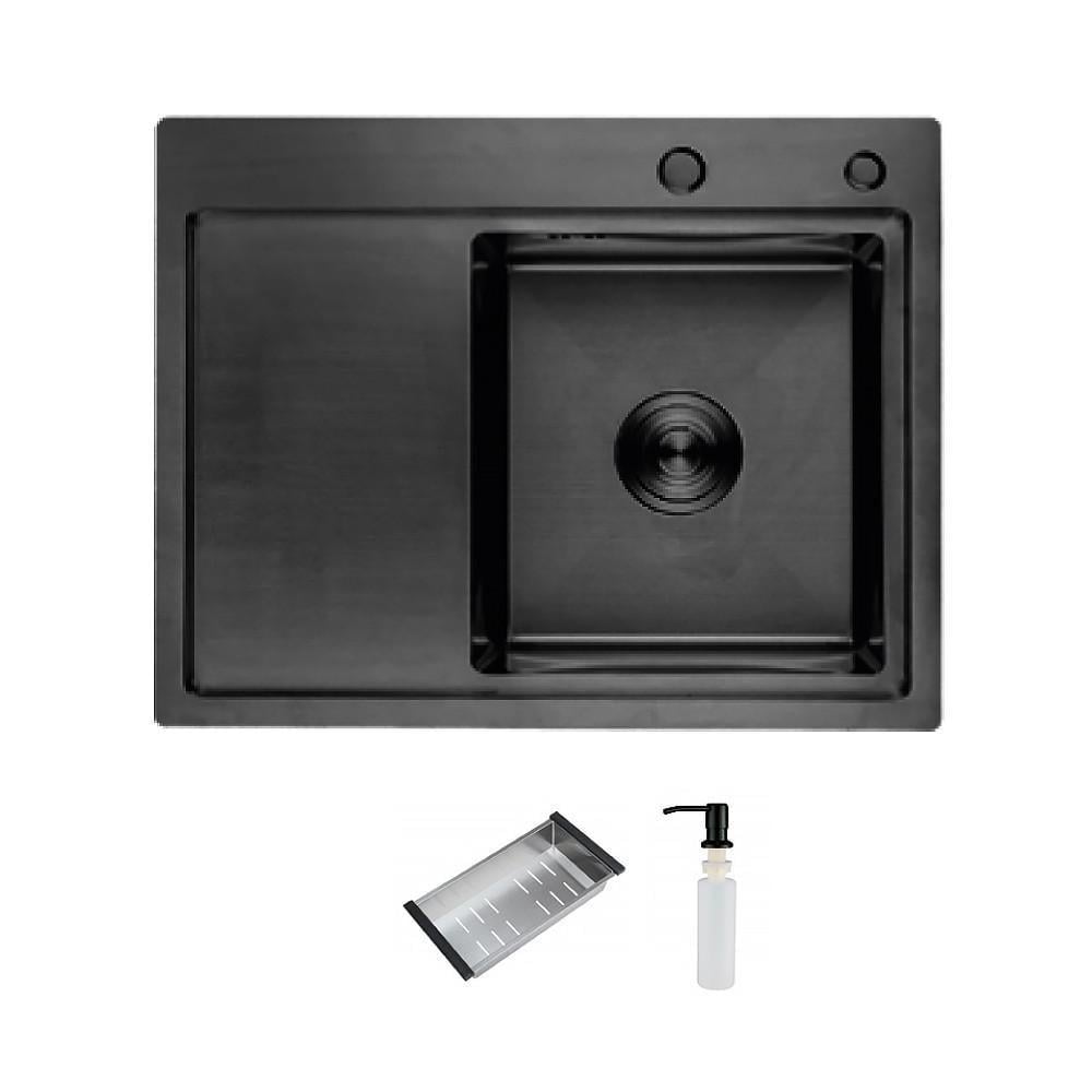 Мойка для кухни ITAL HD6350R правая нержавеющая сталь 630x500 мм Черный (2193388156) Мойка для кухни ITAL HD6350R правая нержавеющая сталь 630x500 мм Черный (2193388156)