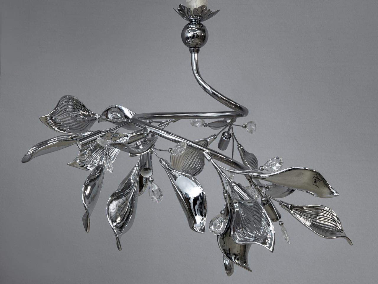 Люстра з керамічними елементами на кухню 7229-6PHR-LS на 6 ламп Хром (2511343138) - фото 2