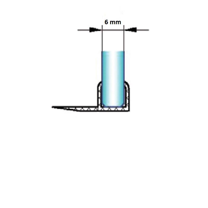 Уплотнитель для душевых кабин и перегородок HaiDeLi HDL-219 стекло 6 мм (1860978039) - фото 3