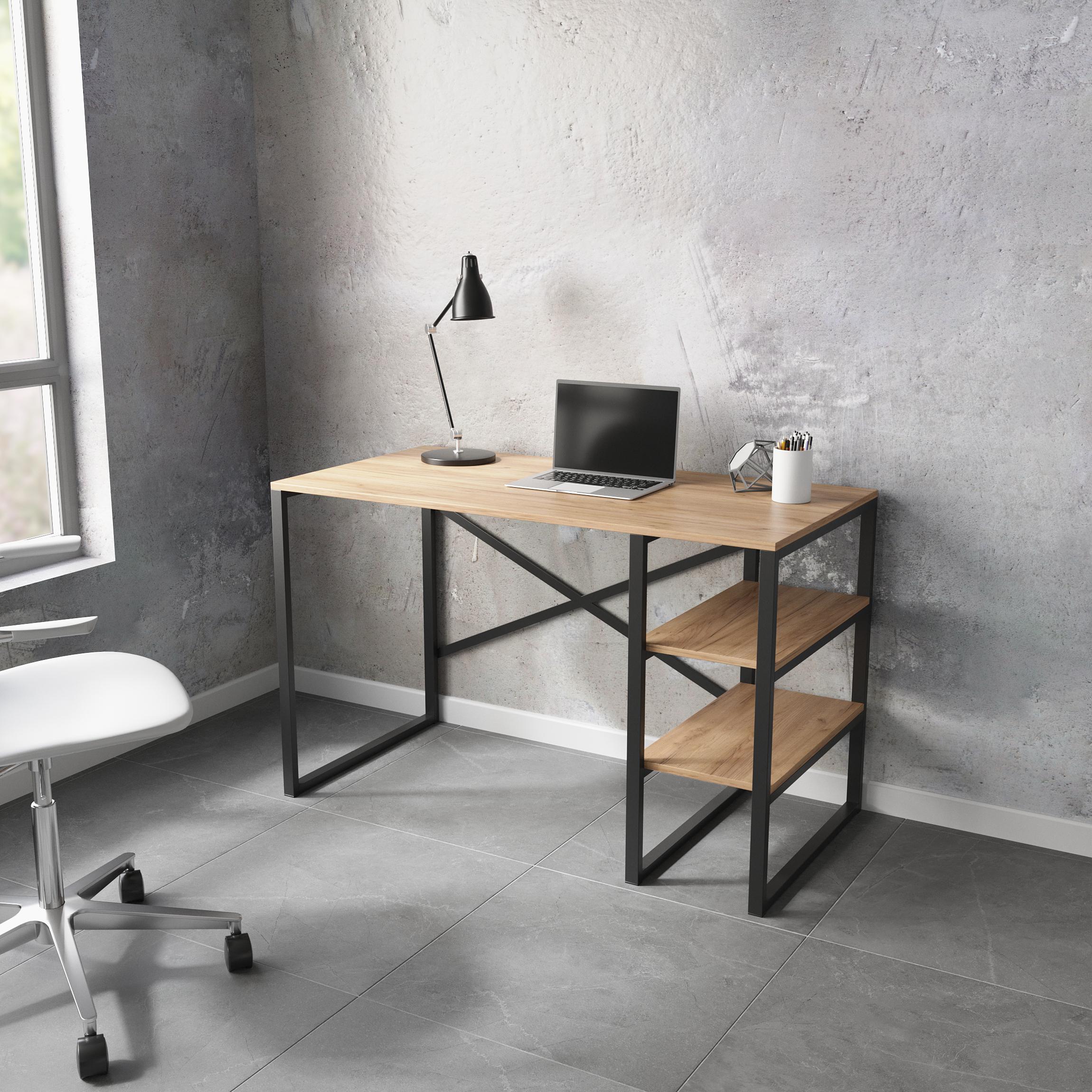 Стіл письмовий лофт Серія 05 1400х700х16 мм Дуб Крафт Золотий (23503285)