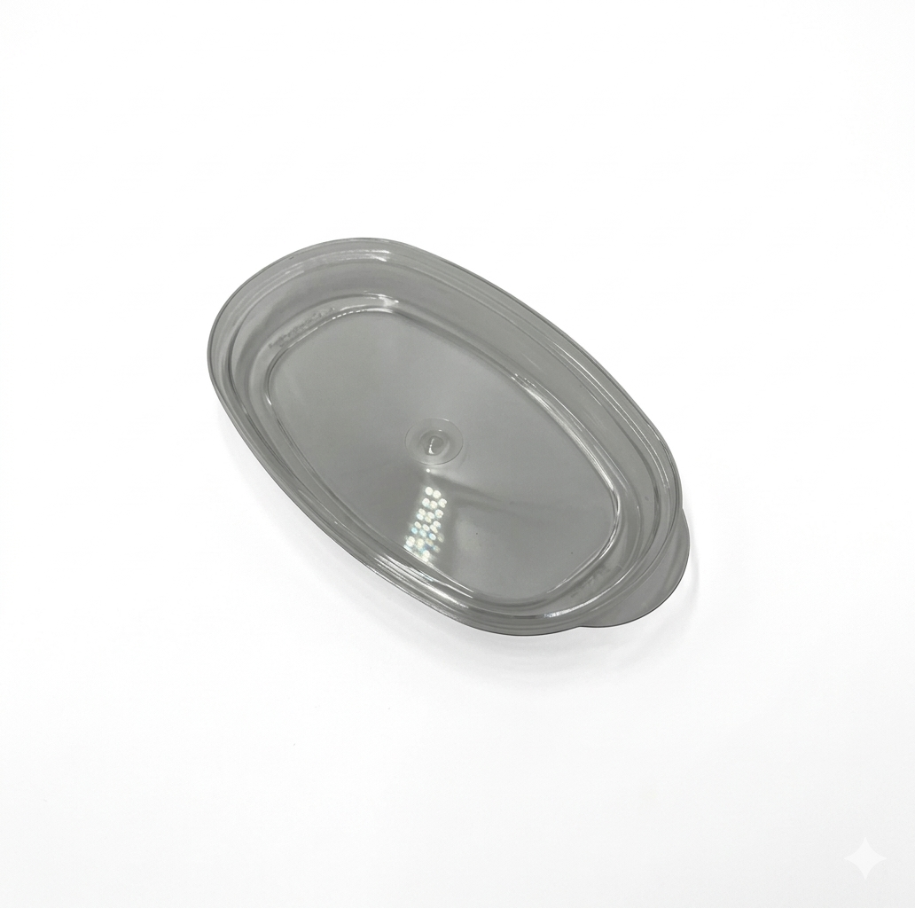 Крышка овальной тарелки подходит для GP-00K14W GPL-00K14tr Gastro Plast PC Прозрачный