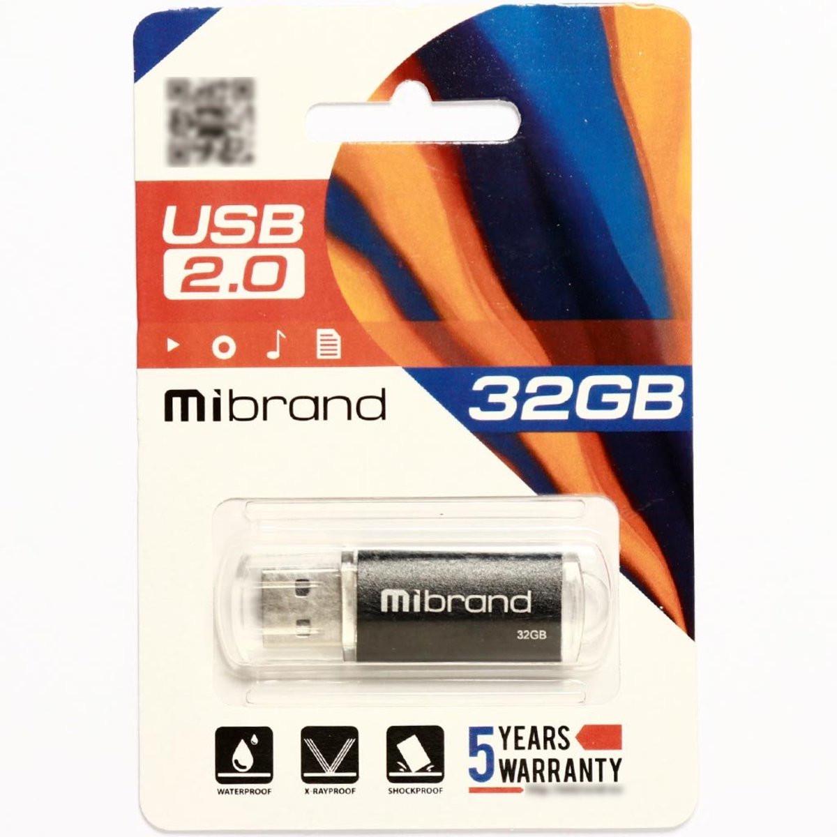 Flash Mibrand USB 2.0 Cougar 32Gb Black (29caa1-15528) - фото 2