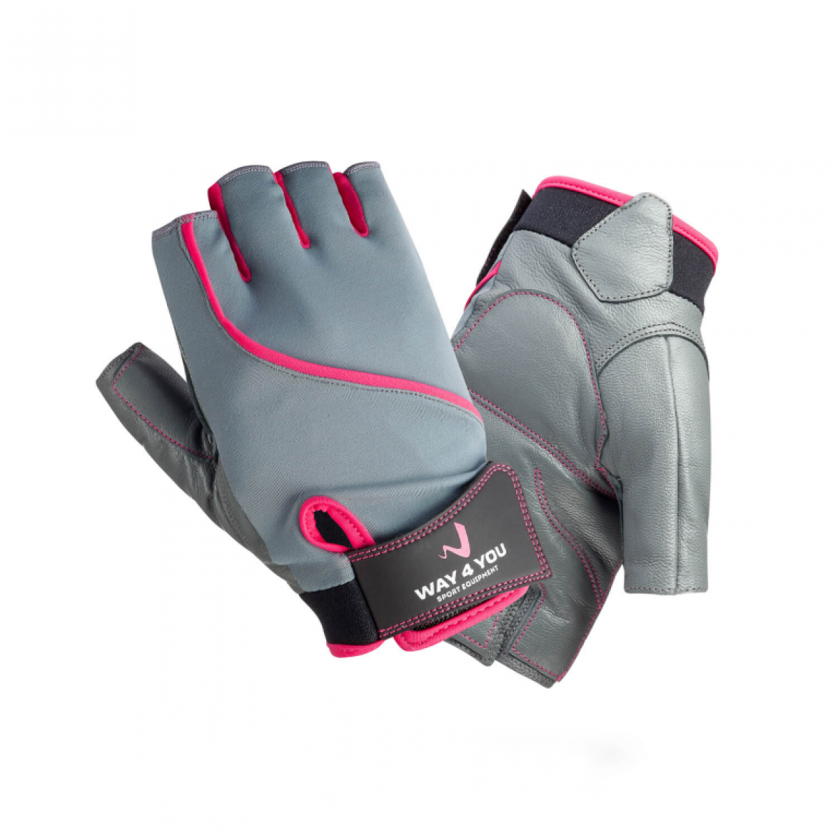 Перчатки для фитнеса Way4you M Серо-розовый Перчатки для фитнеса Way4you M Серо-розовый