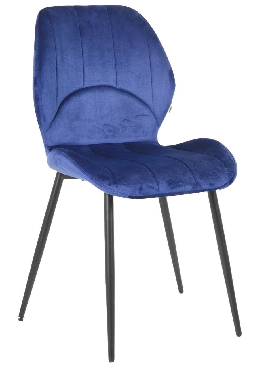 Стілець Astra вельвет Чорний/Синій