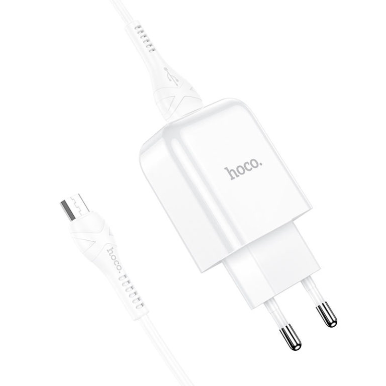 Зарядний пристрій Hoco Micro USB Vigour N2 1 USB 2,1 A White (533188) Зарядний пристрій Hoco Micro USB Vigour N2 1 USB 2,1 A White (533188)
