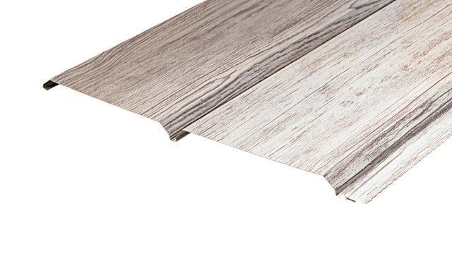 Сайдинг металевий 370х3000 мм під дошку одностороннє покриття 3-Д Біле дерево (sa-19557/19)