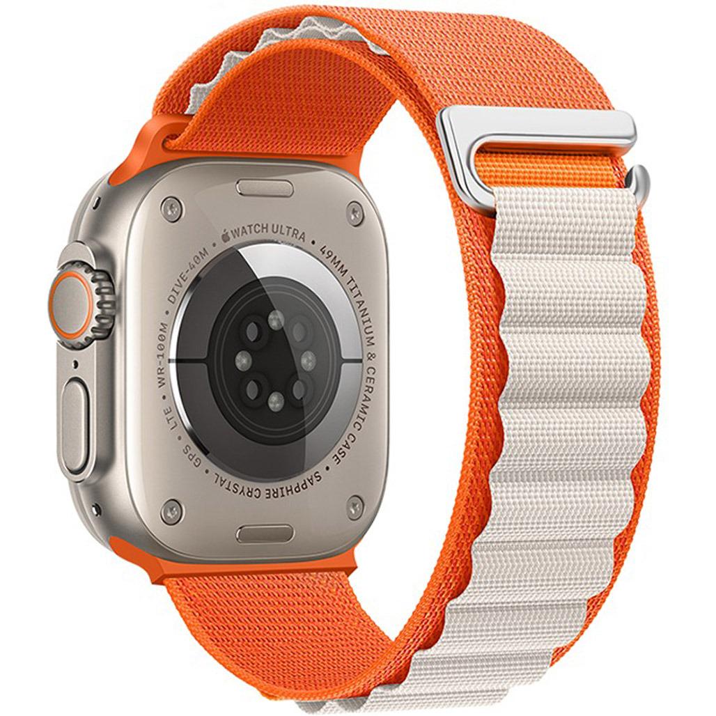 Ремешок Hoco WA20 Alpine Loop Nylon Strap для Apple Watch 42/44/45/46/49 мм Starlight Orange