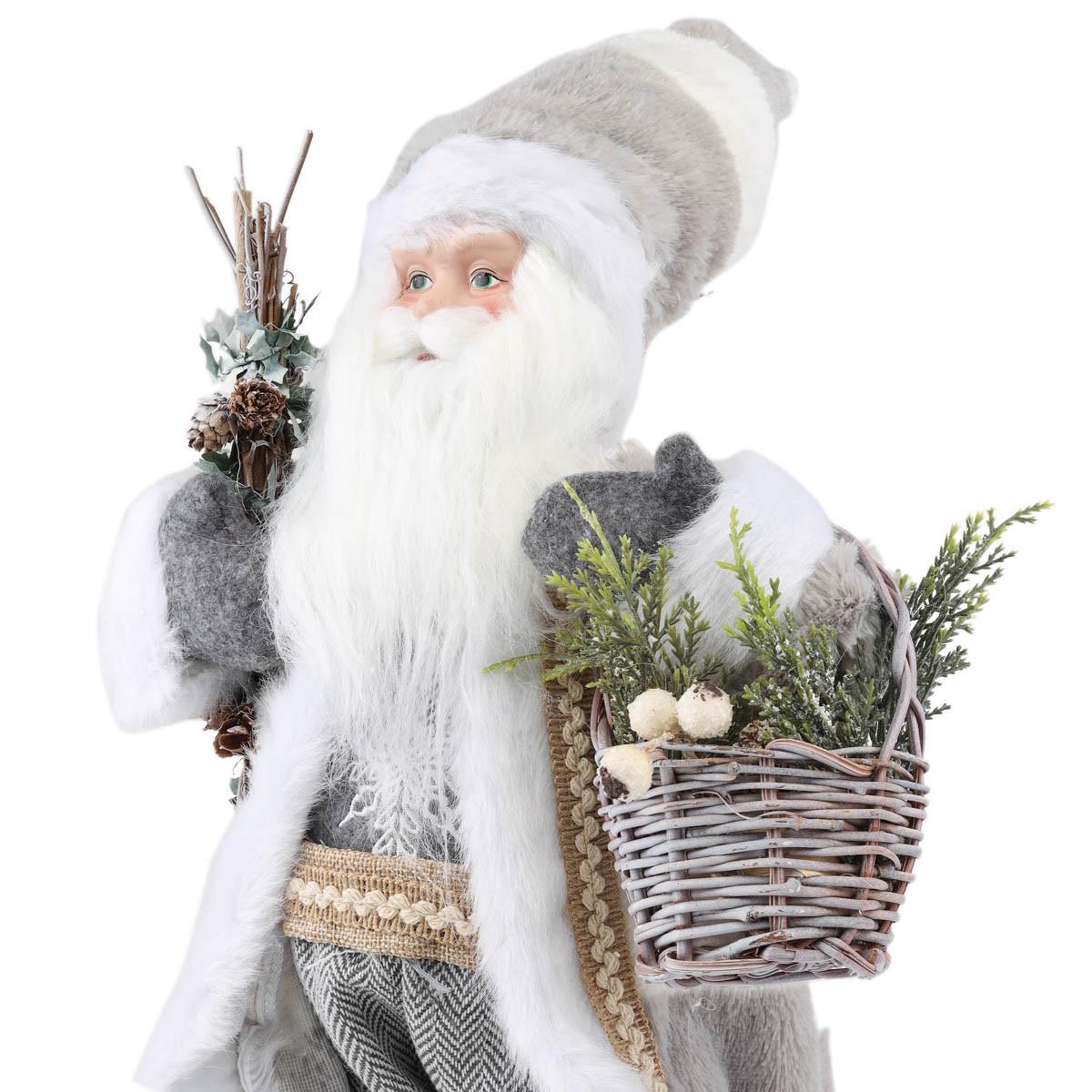 Фігурка декоративна Lefard Санта з посохом 46 см (6011-009) - фото 2 Фігурка декоративна Lefard Санта з посохом 46 см (6011-009) - фото 2