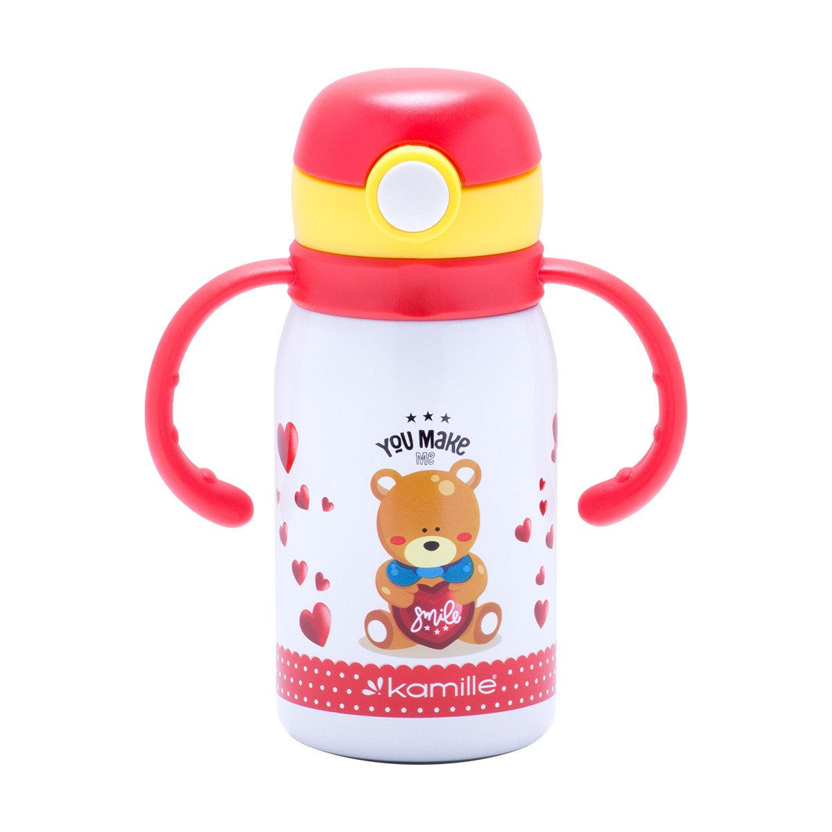 Термобутылка детская Kamille 300 мл из нержавеющей стали Красный KM-2027KR