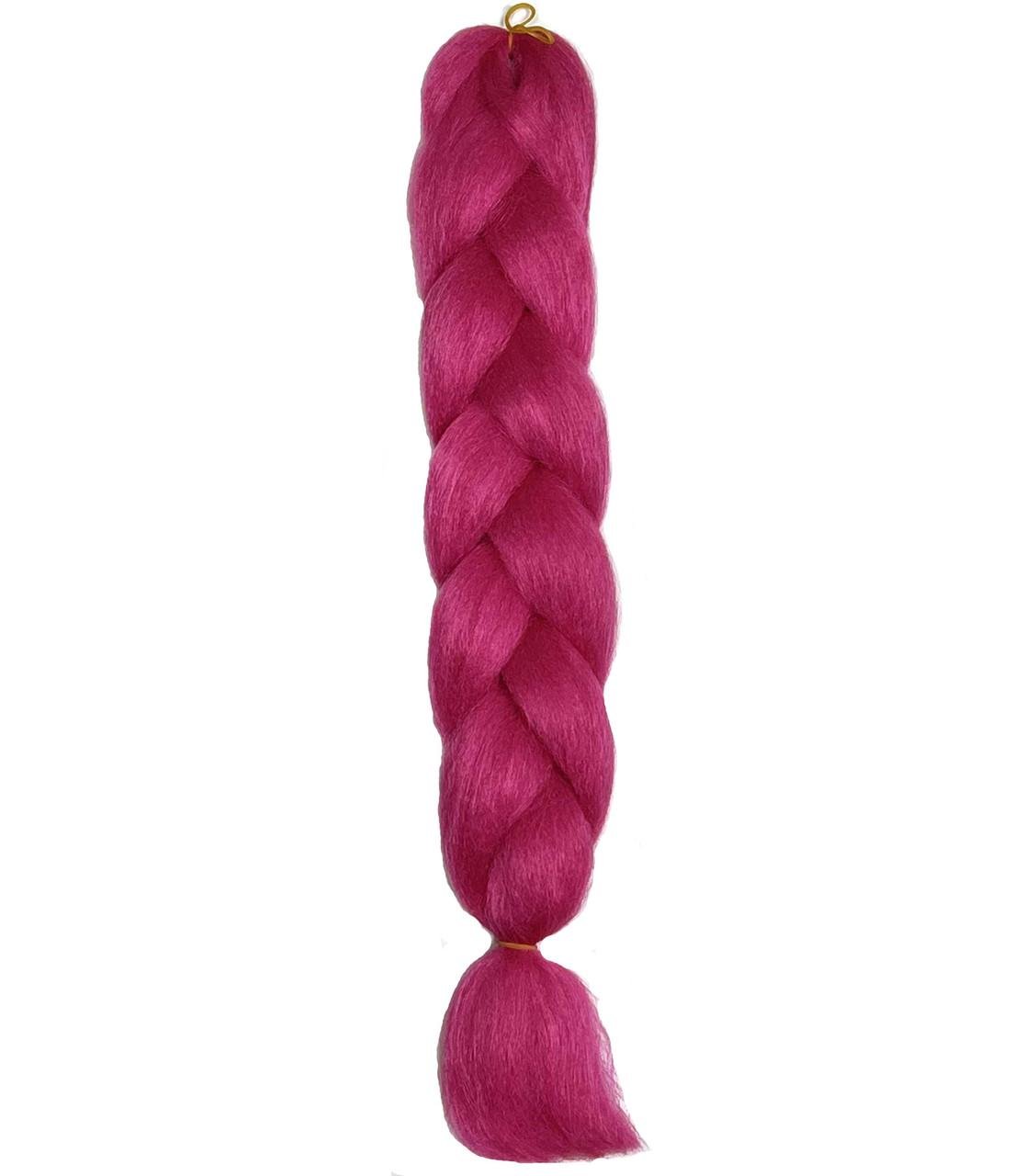 Канекалон Jumbo braid однотонный термостойкий для плетения 60 см 100 г Фуксия (КН6000в18) - фото 1