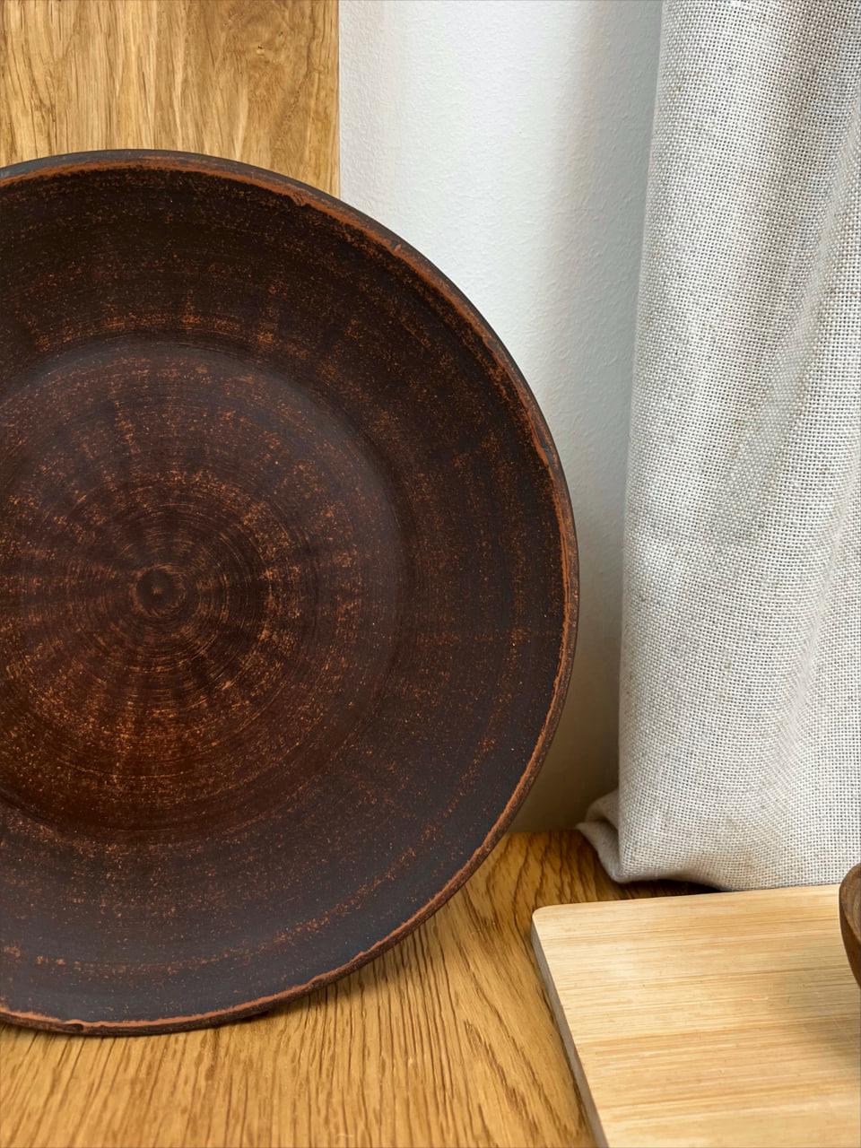 Тарілка керамічна глиняна гладка 21 см (3003-5) - фото 3 Тарілка керамічна глиняна гладка 21 см (3003-5) - фото 3