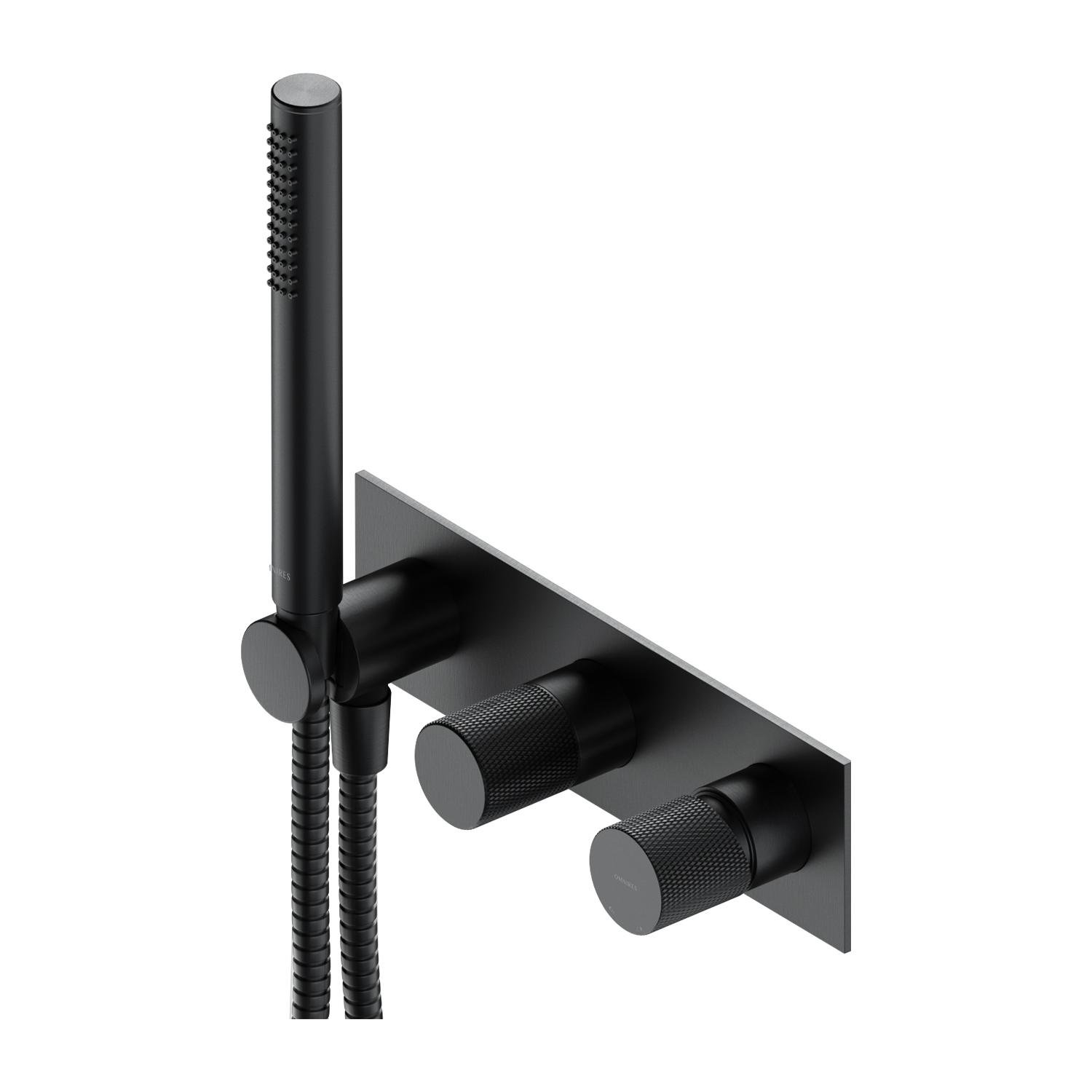 Смеситель скрытого монтажа Omnires CONTOUR CT8035/1AT с переключателем Черный (169268)