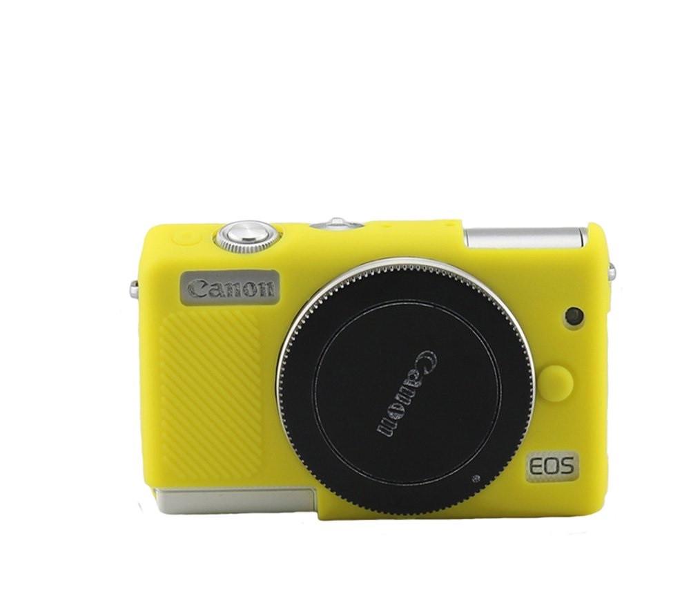 Чехол защитный силиконовый для фотоаппаратов Canon EOS M100 M200 Желтый