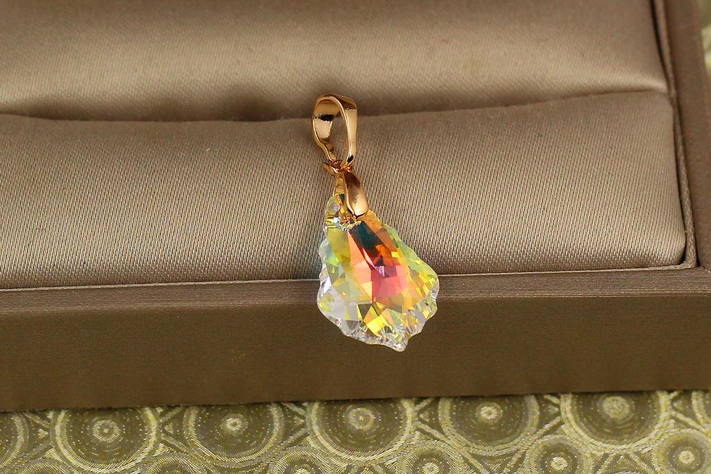 Кулон Xuping Jewelry Греза Сваровскі жовтий камінь 1,9 см Золотистий