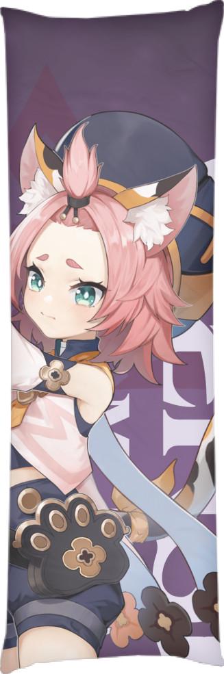 Подушка дакимакура Genshin Impact Диона 50x150 см (13545506)