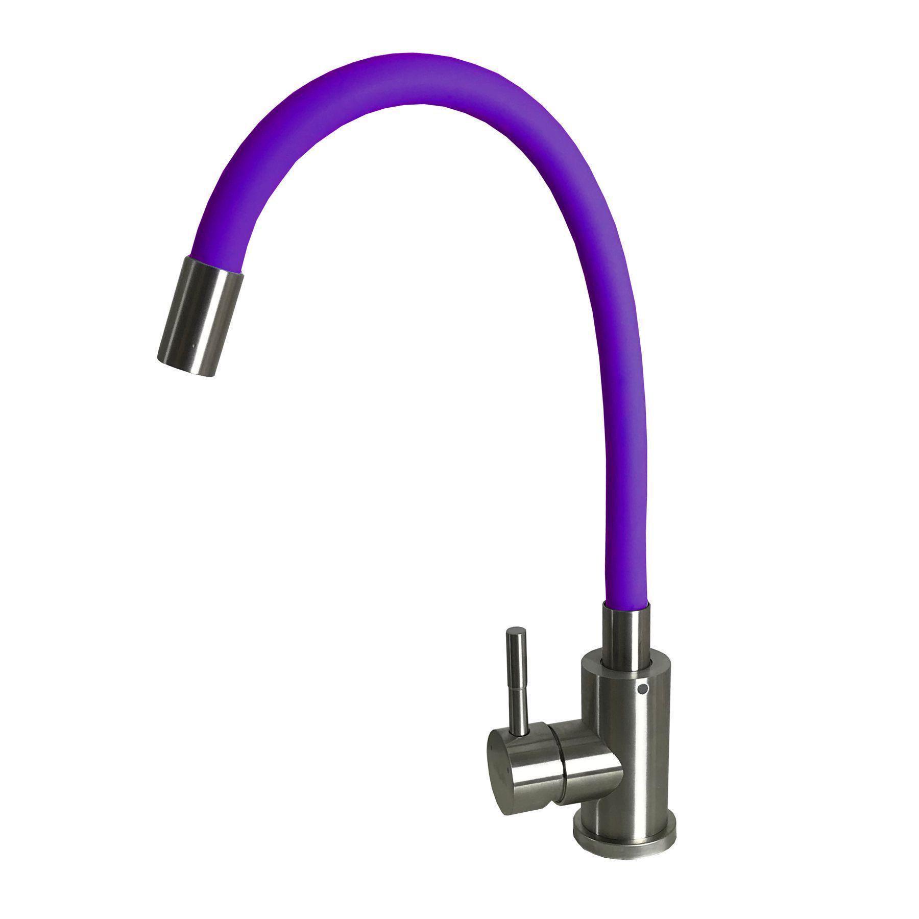 Смеситель для кухни с гибким изливом MixMira Alpen MS1-203SM Сатин/фиолетовый (18638) Смеситель для кухни с гибким изливом MixMira Alpen MS1-203SM Сатин/фиолетовый (18638)