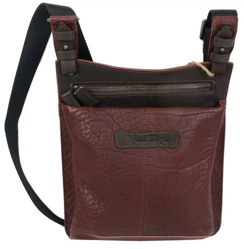 Сумка шкіряна чоловіча Mykhail Ikhtyar Бордовий (super522_45041 brown)