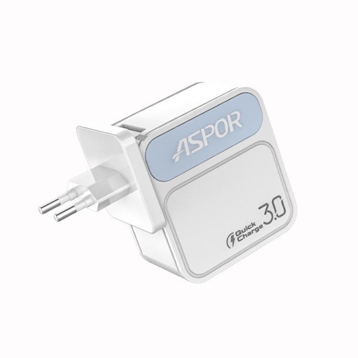 Зарядное устройство для телефонов Aspor A828 3A 1 USB Белый (557-925165)