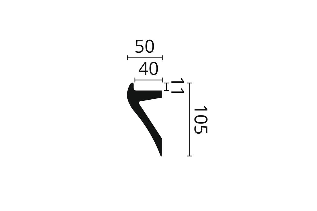Карниз для скрытого освещения NMC IL2 105x50 мм 2000 мм (12312605) - фото 2
