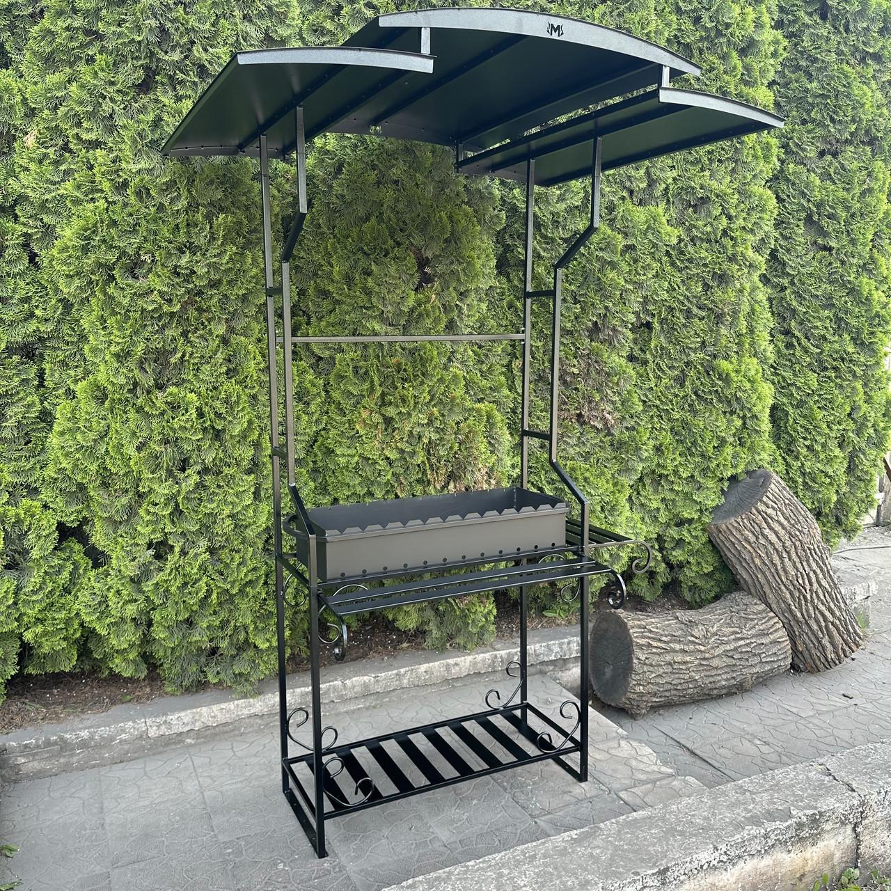 Мангал Metalzavod Зевс на 12 шампурів 3 мм з дахом 134х115х221,4 см (MD12-3-DAH) - фото 3 Мангал Metalzavod Зевс на 12 шампурів 3 мм з дахом 134х115х221,4 см (MD12-3-DAH) - фото 3