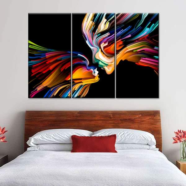 Модульная картина KIL Art Цветной поцелуй из трех частей 78x48 см (M3_M_104) Модульная картина KIL Art Цветной поцелуй из трех частей 78x48 см (M3_M_104)