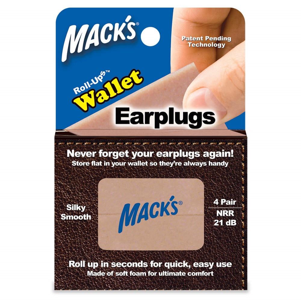 Беруші плоскі Mack’s Roll-Ups Wallet Earplugs захист від шуму до 16 дБ 4 пари (8837) - фото 1