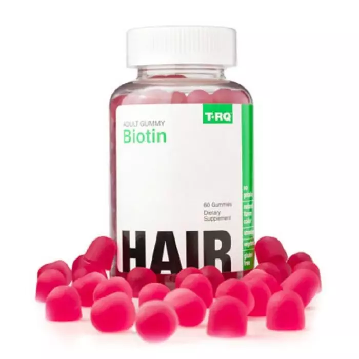 Биотин T-RQ вкус клубники Biotin 60 жевательных конфет (QRT00126)
