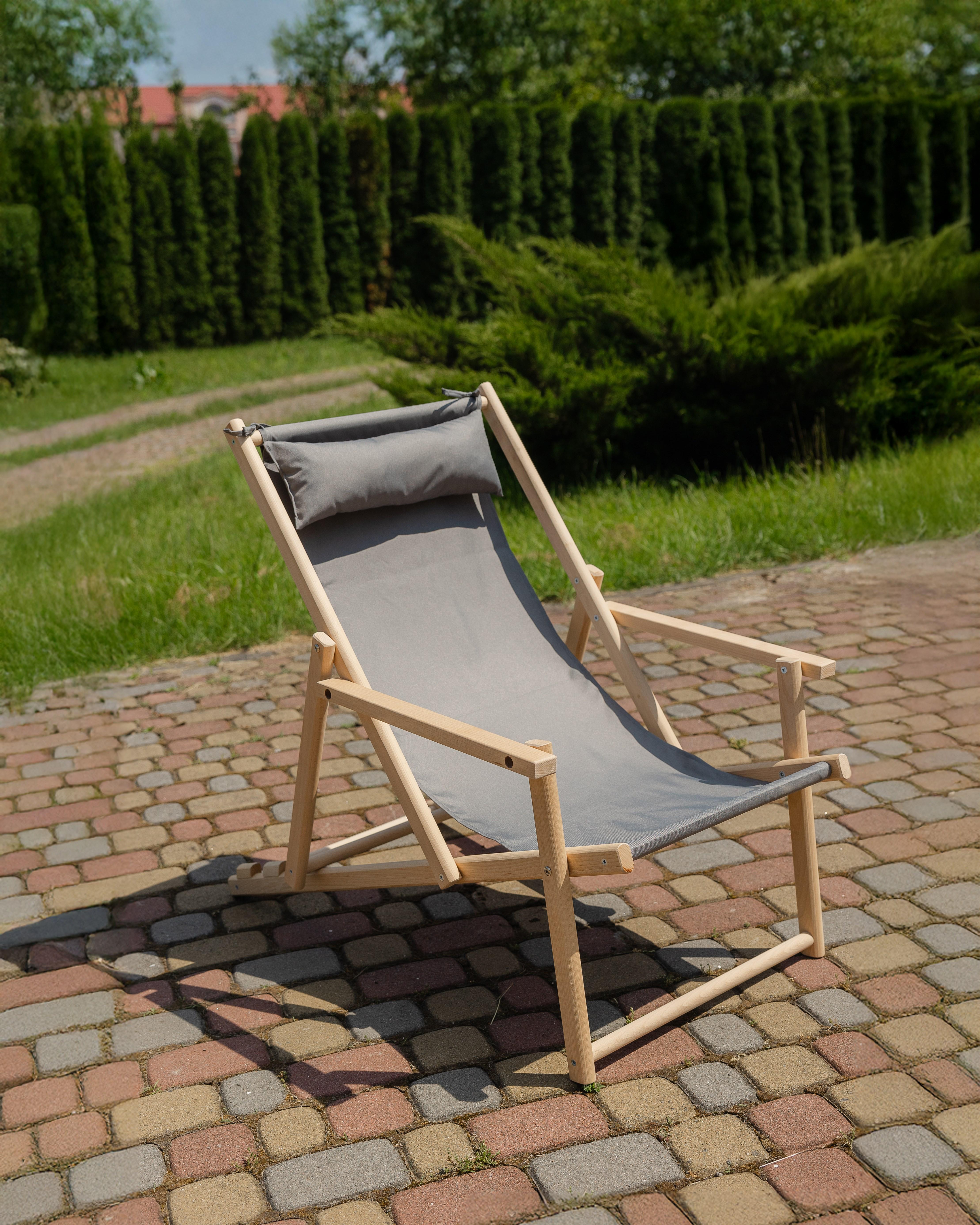 Шезлонг дерев'яний розкладний XRmaster з підлокітниками та підголовником Сірий (0002246) - фото 5 Шезлонг дерев'яний розкладний XRmaster з підлокітниками та підголовником Сірий (0002246) - фото 5