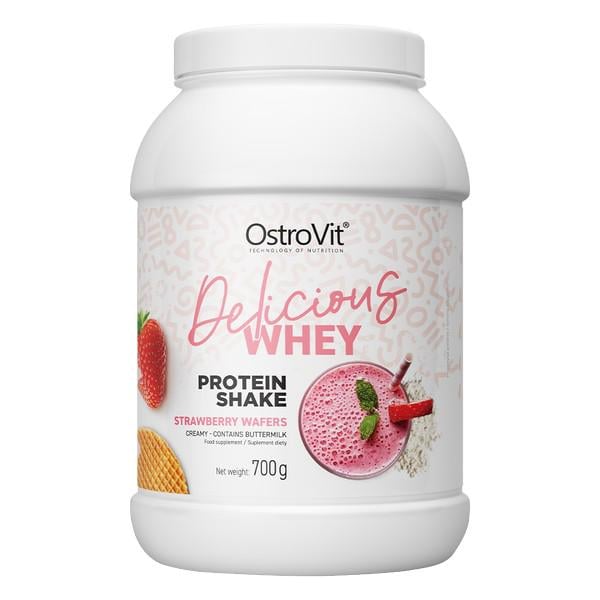 Протеин OstroVit Delicious WHEY Protein Shake 700 г Клубничные вафли