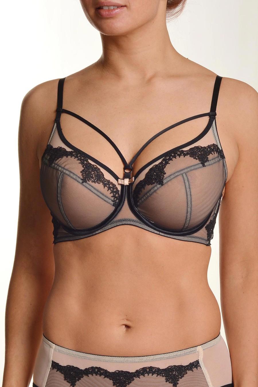 Бюстгальтер с мягкой чашкой ZeBra 90B Обжаренный миндаль/Черный (62524)