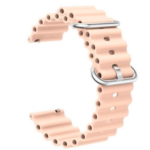 Ремінець силіконовий універсальний Ocean Band для годинника Amazfit Haylou Huawei Samsung 20 мм Pink (sr20L09 p)