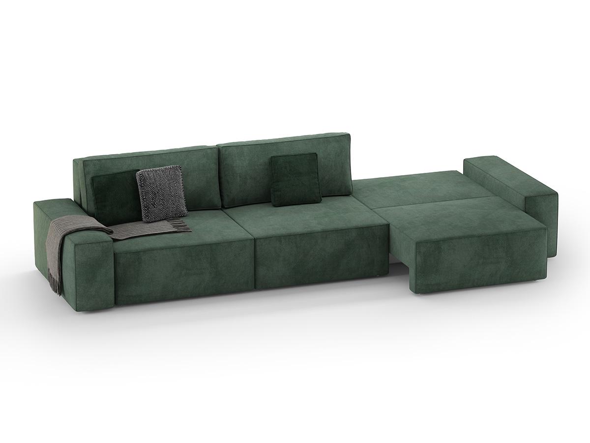 Диван прямий Loft 350х105х80 см Зелений (Арт.2001) - фото 3 Диван прямий Loft 350х105х80 см Зелений (Арт.2001) - фото 3