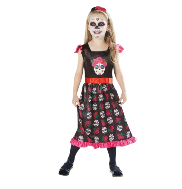 Костюм для Хэллоуин для девочки Черепа 110-116 см Разноцветный (355001)