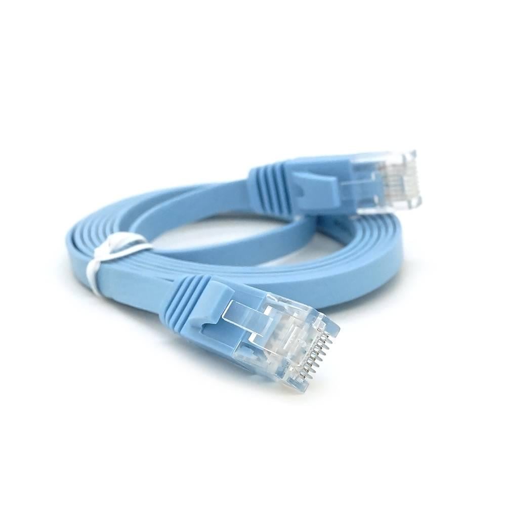Патч-корд литий плоский WEEPDA UTP RJ45 Cat.6 1,5 м Синій