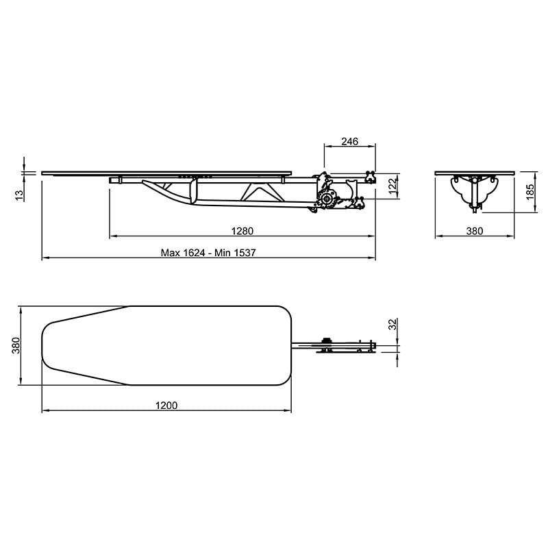 Прасувальна дошка Muller права вбудована металева сітка 1200х380 мм (168930) - фото 10