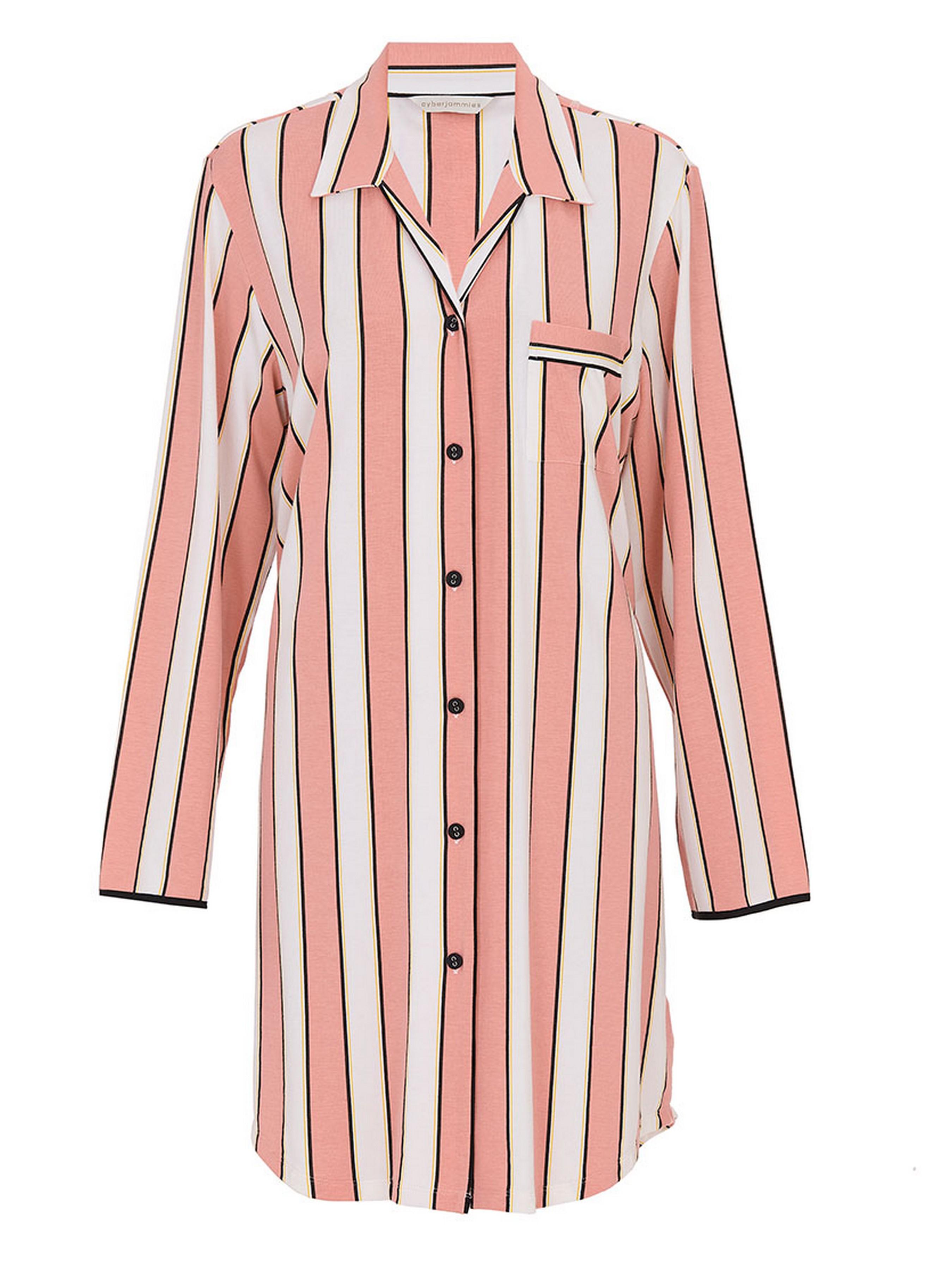 Ночная рубашка CYBERJAMMIES Bonnie 5050 с полосатым принтом XXL Розово-белый (5051877605336) - фото 3 Ночная рубашка CYBERJAMMIES Bonnie 5050 с полосатым принтом XXL Розово-белый (5051877605336) - фото 3