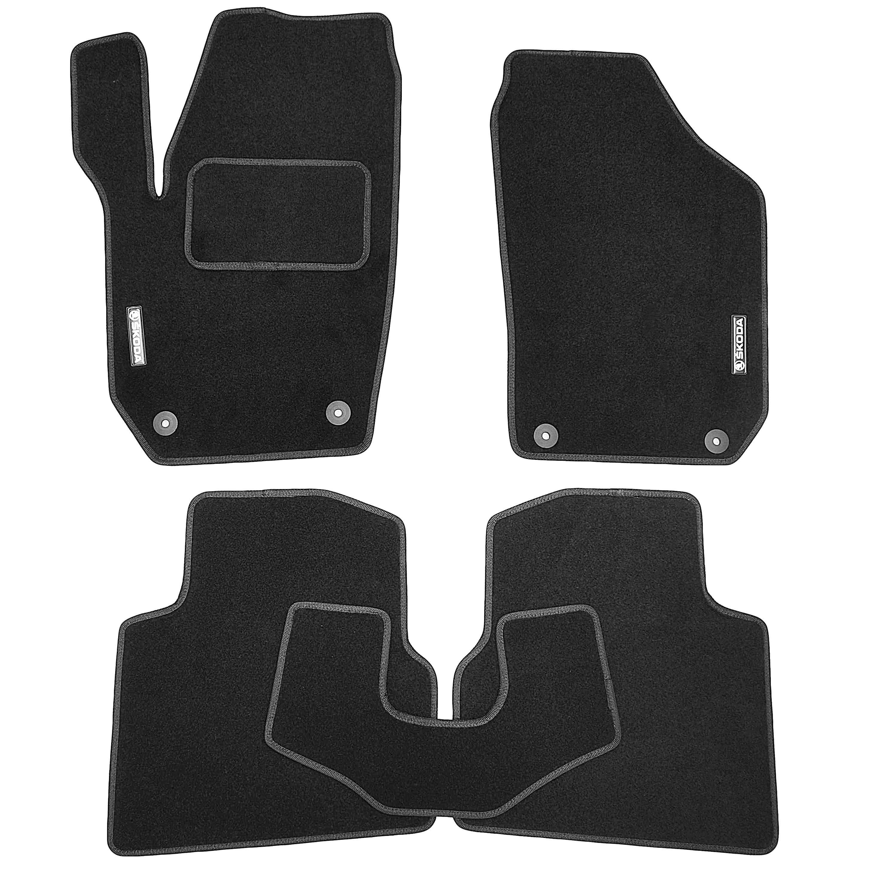 Коврики в салон для Skoda Roomster '07-15 текстильные Стандарт Черный