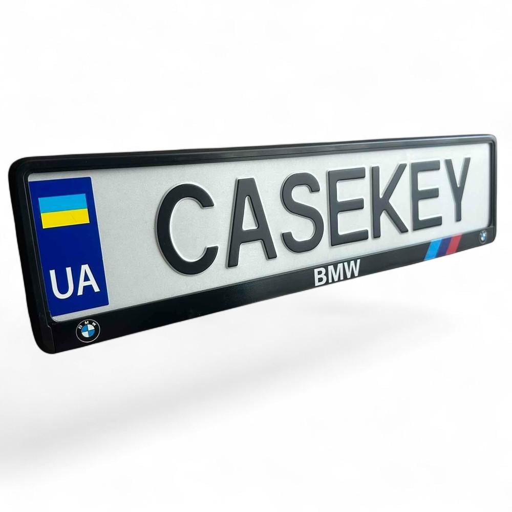 Авторамка з лакованим друком BMW (bwramka3)