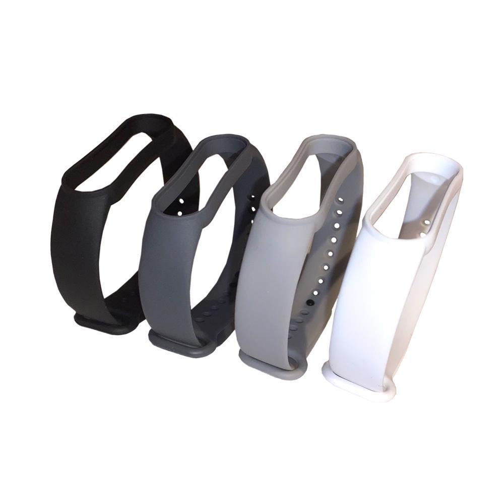 Комплект ремешков MRK для Xiaomi Mi Band 6/5 Monochrome Белый/Серый/Темно-серый/Черный