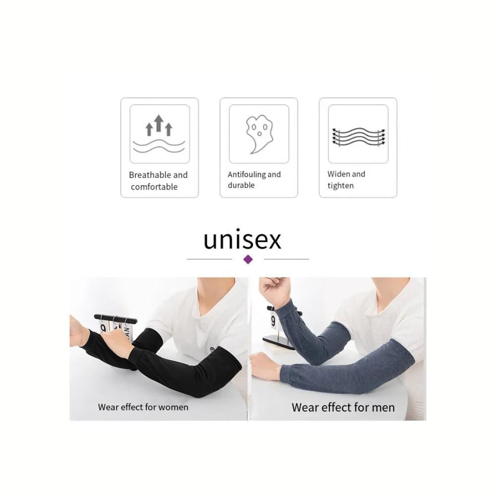 Нарукавники длинные 40 см Джинсовый Синий - фото 9