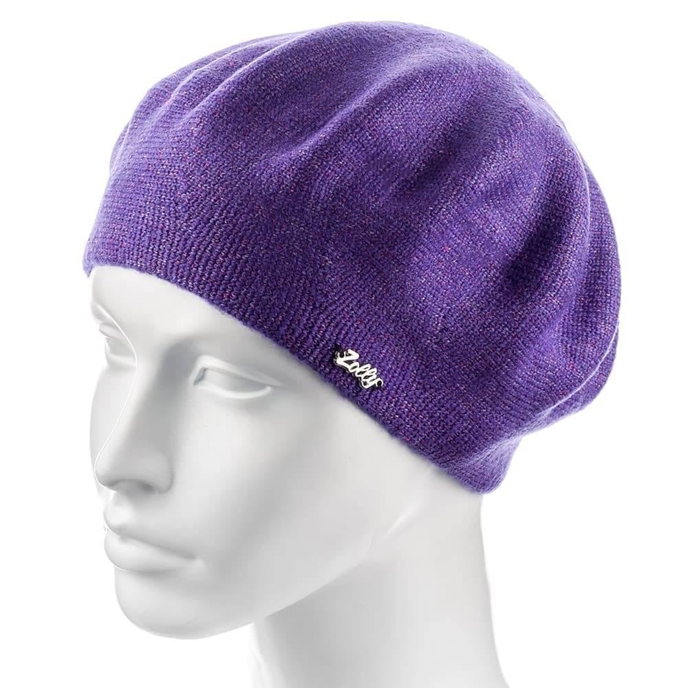 Берет женский Zolly ZH76 с люрексовой нитью двойной тонкой вязки Фиолетовый