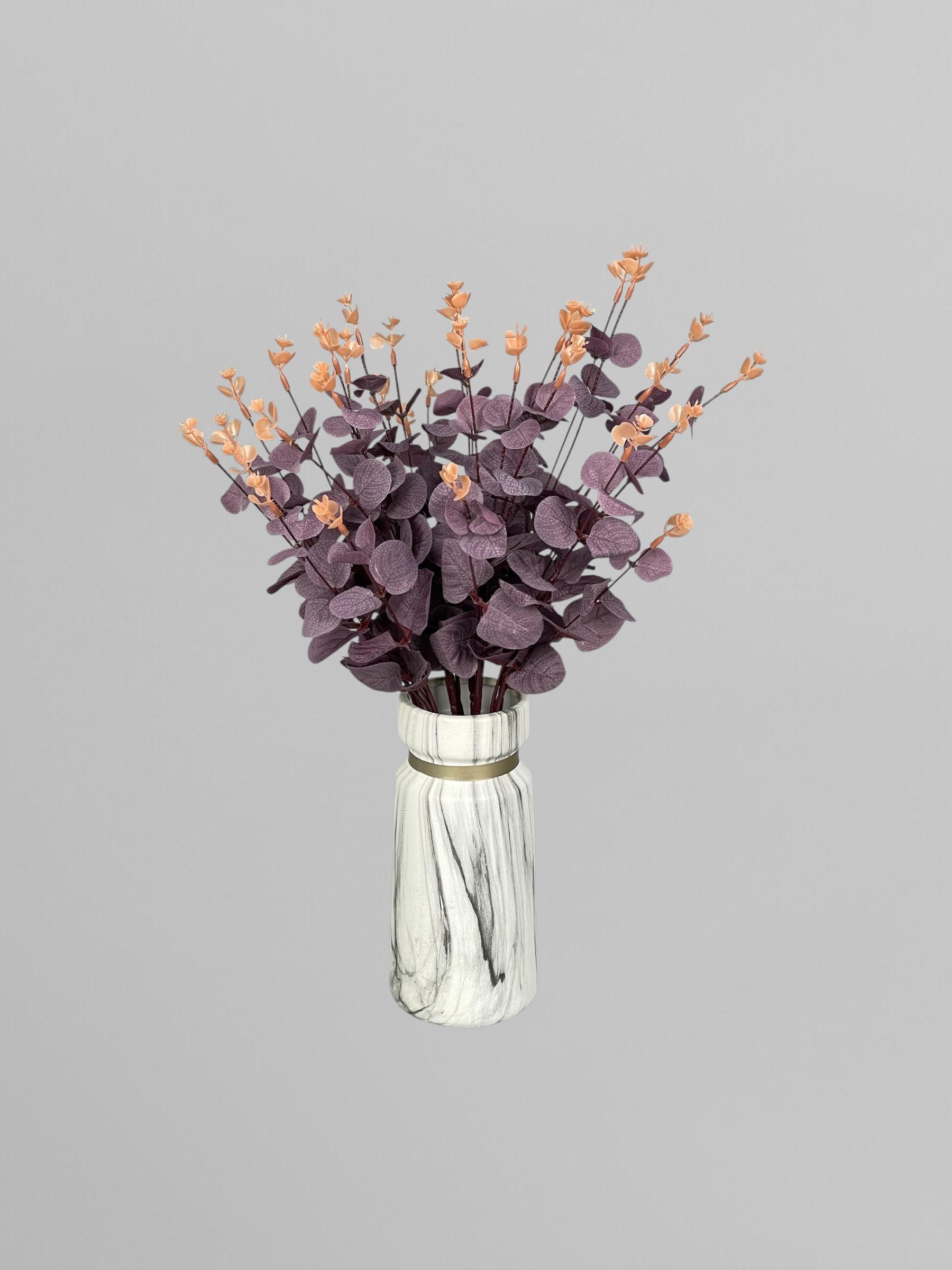 Искусственный куст эвкалипта 46 см Темно-бордовый (Р05001) - фото 7