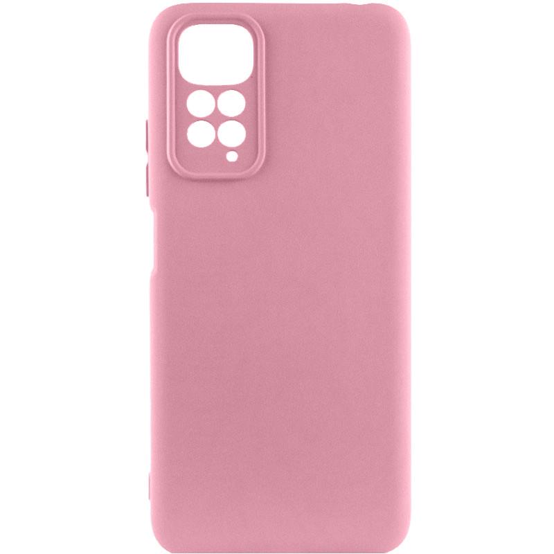 Противоударный чехол TPU GETMAN Liquid Silk Full Camera для Xiaomi Redmi Note 11 (Global) / Note 11S Розовый / Pink