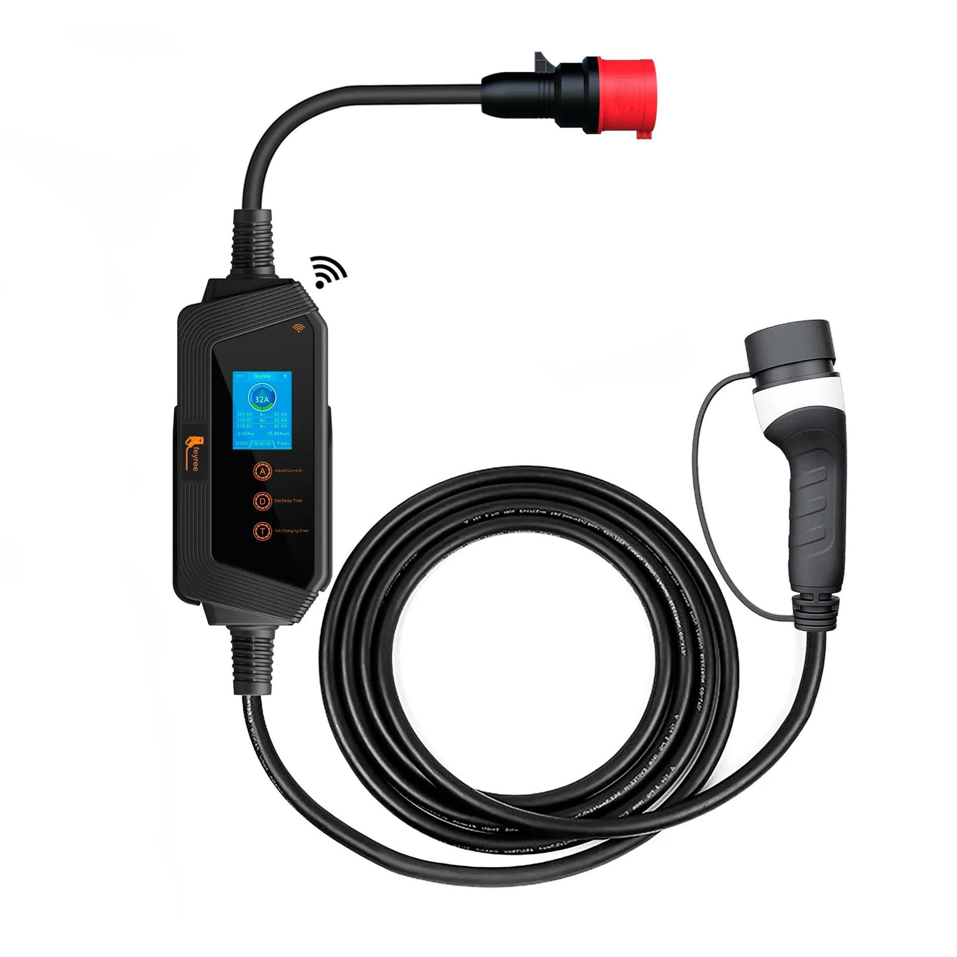 Зарядка для электромобиля Feyree 22 кВт 32A Type2 Hero EV-H8 APP Wi-Fi (FY22-32-3PH-TP2-H8)