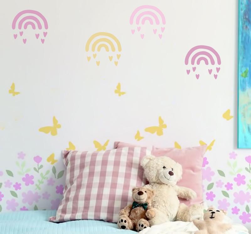 Трафарет многоразовый для стен Радуга 1 мм пластик 300х300 мм - фото 2