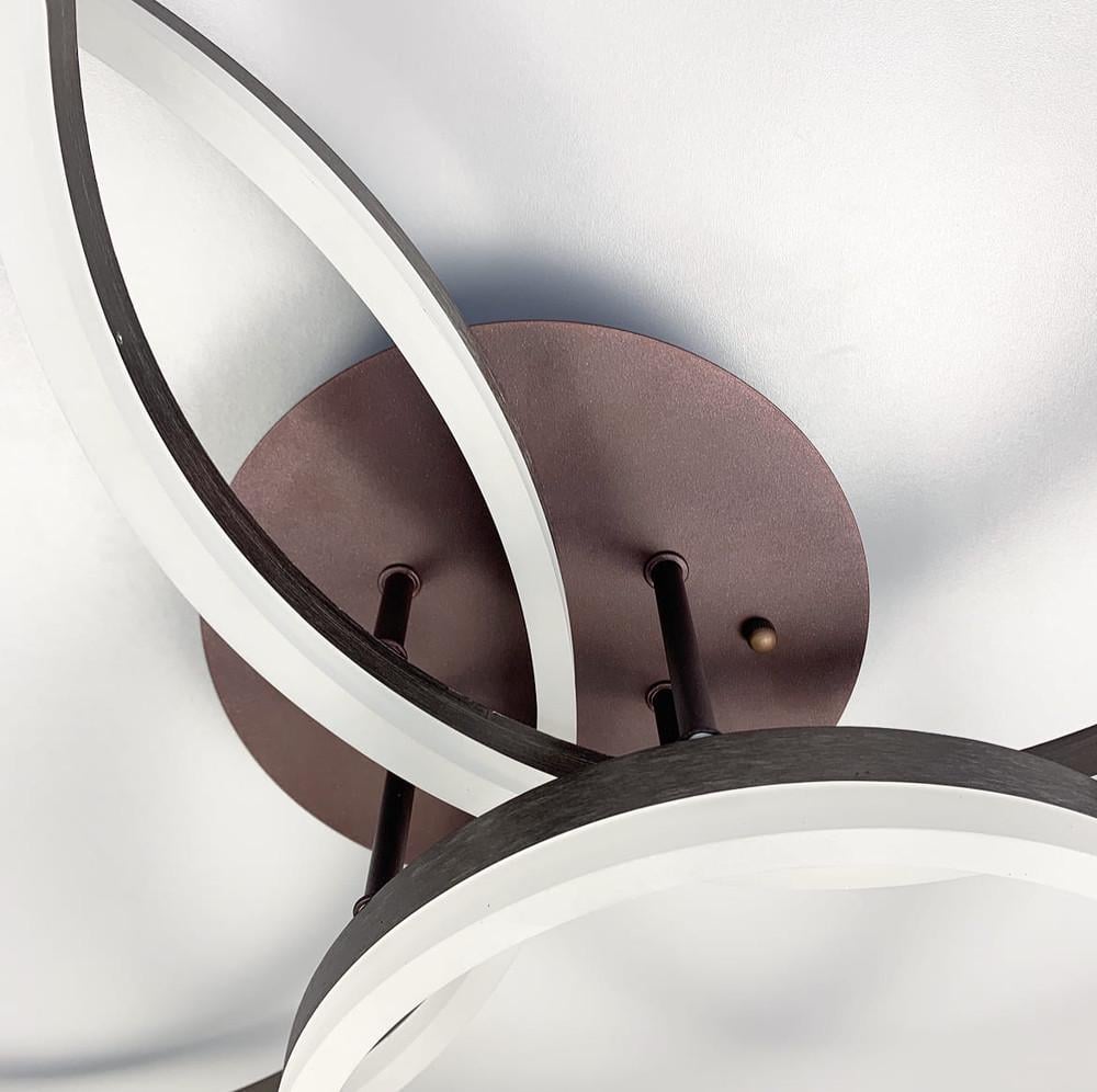 Люстра cтельова LED на 3 кільця Коричневий (A 8008/3 BCoffee) - фото 2 Люстра cтельова LED на 3 кільця Коричневий (A 8008/3 BCoffee) - фото 2